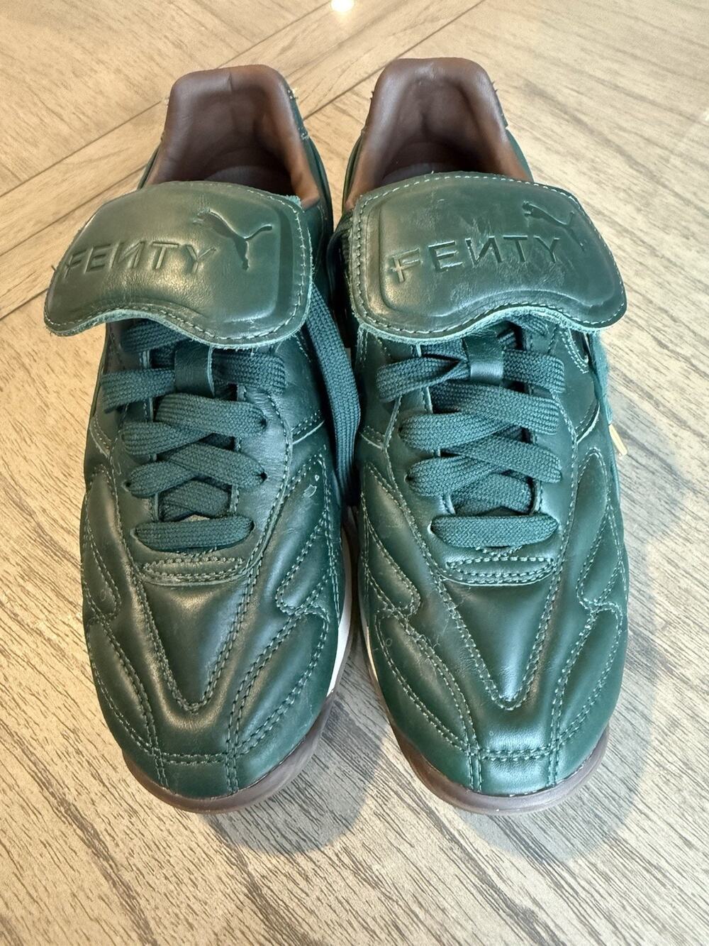 Puma Fenty x Rihanna Avanti L Leather Sneakers Women's Size 6 Dark Myrtle NWOT